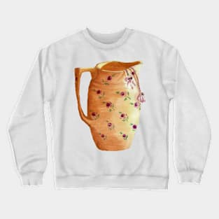 Pitcher with purple cyclamen Crewneck Sweatshirt